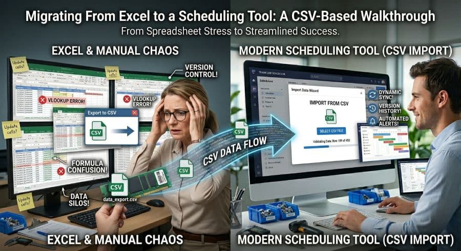 Migrating From Excel to a Scheduling Tool: A CSV-Based Walkthrough