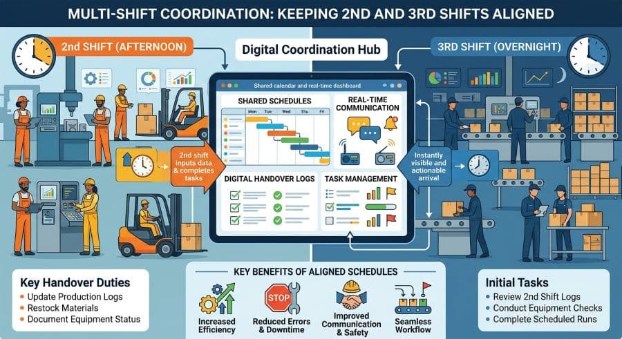 Multi-Shift Coordination: How to Keep Schedules Aligned Across 2nd and 3rd Shift
