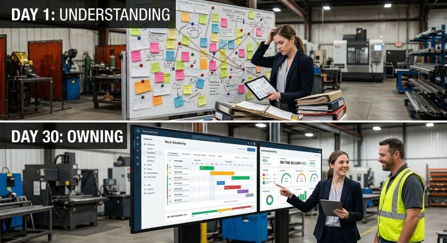 Your First 30 Days as a Job Shop Production Manager: A Scheduling Roadmap
