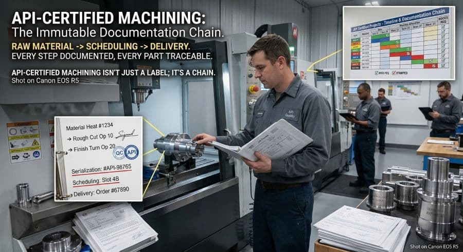Scheduling an API-Certified Machining Operation: Traceability and Documentation Considerations