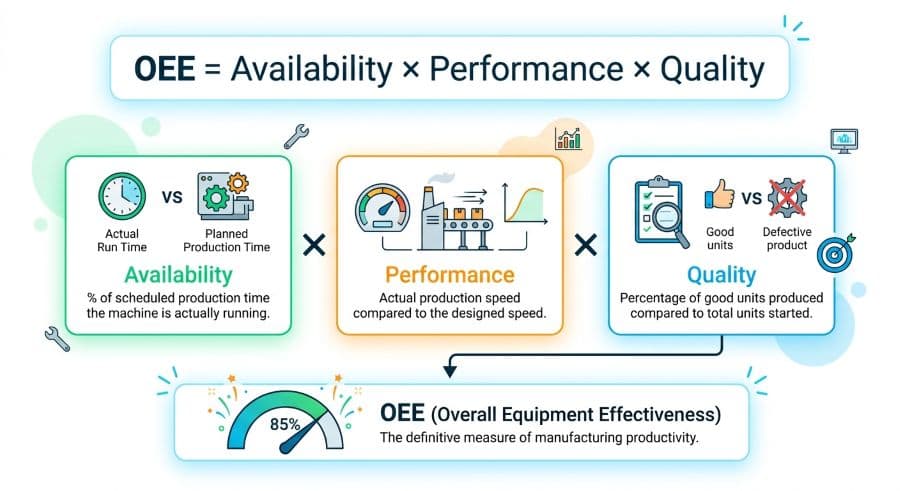 OEE Calculation for Manufacturers: A Plain-English Guide with Examples