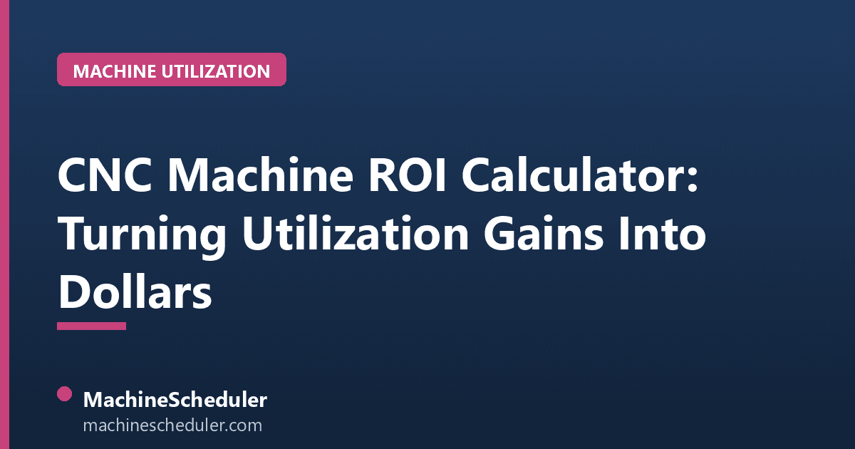 CNC Machine ROI Calculator: Turning Utilization Gains Into Dollars
