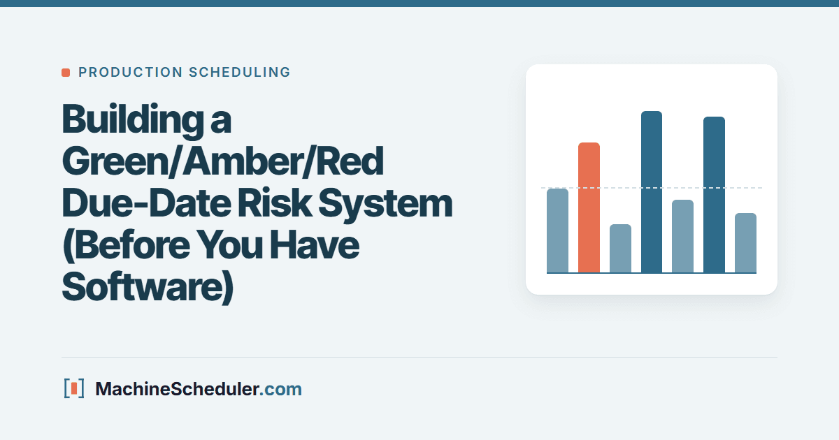 Building a Green/Amber/Red Due-Date Risk System (Before You Have Software)