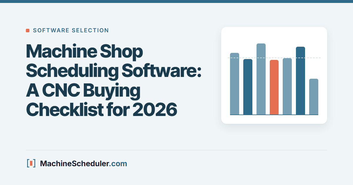 Machine Shop Scheduling Software: A CNC Buying Checklist for 2026