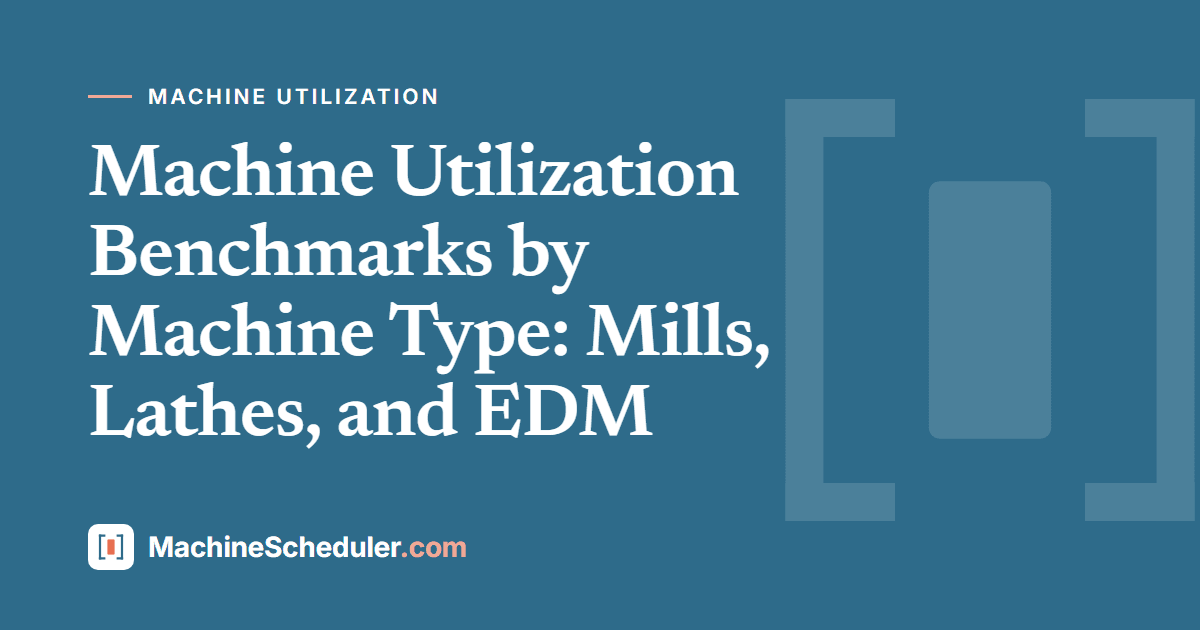 Machine Utilization Benchmarks by Machine Type: Mills, Lathes, and EDM