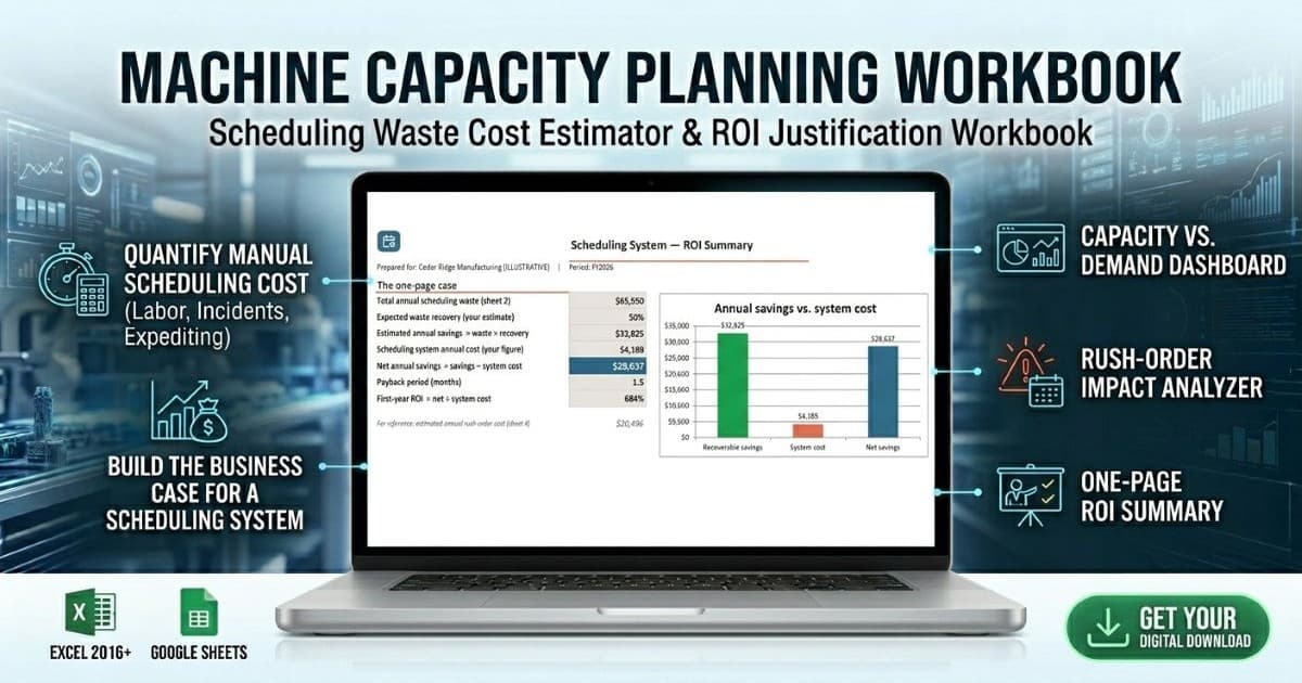 Machine Capacity Planning Workbook