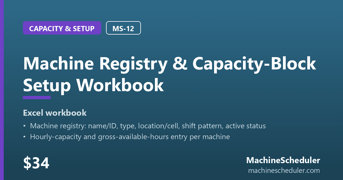 Machine Registry & Capacity-Block Setup Workbook
